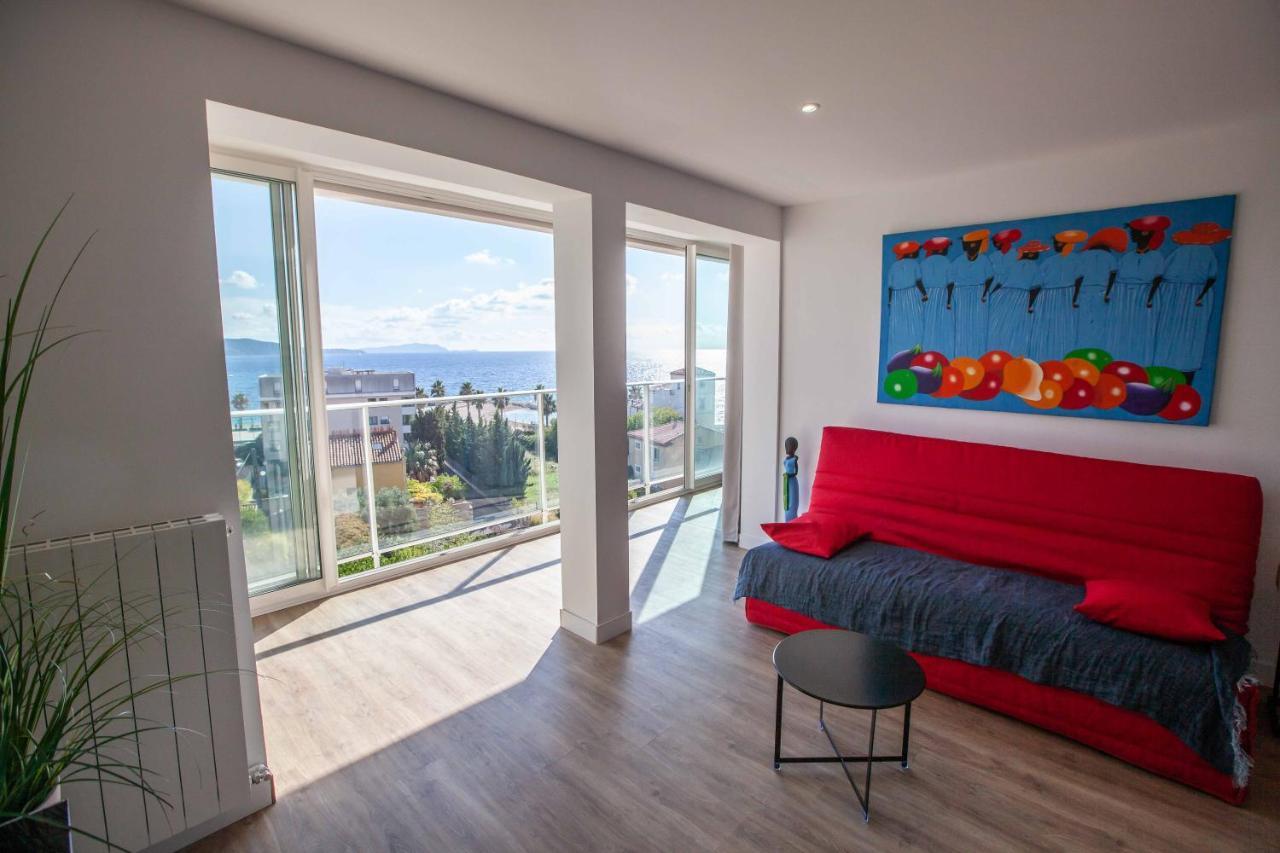 Tres Beau T2 Climatise Refait A Neuf, Vue Mer Panoramique Exceptionnelle A 120M A Pied De La Plage Ла-Сьота Экстерьер фото